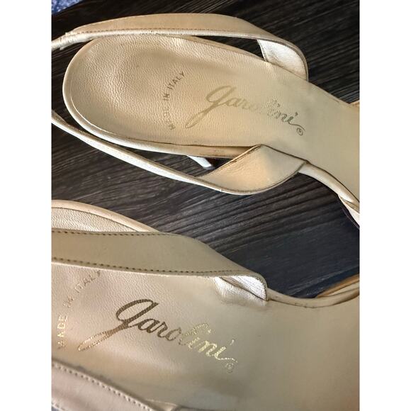 Vintage Jarolini Leather Patchwork Slingback Heels Sz. 10 - Picture 6 of 11